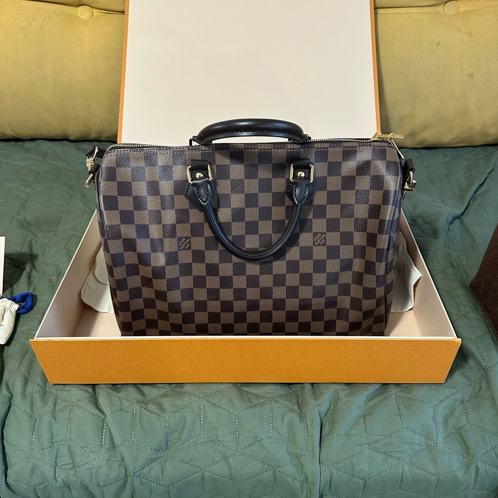 Louis Vuitton Speedy Bandouliere 35 Damier Ebene